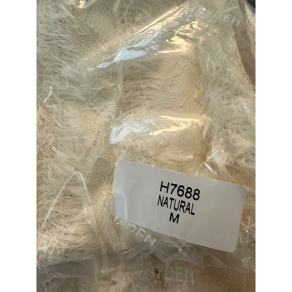 Hayden H7688 Natural Lace Fringe Mini Skirt Women's Size M - Picture 5 of 5